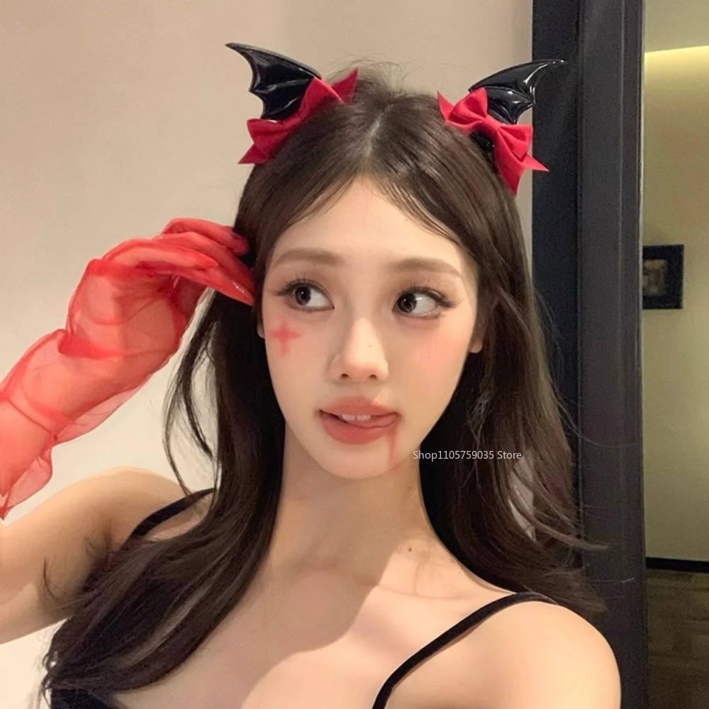 Cosplay Bat Prop - Pinces à cheveux Halloween avec cornes