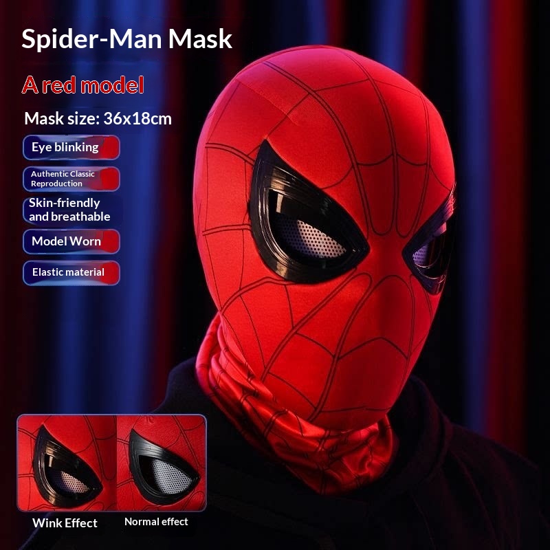 Masque Spider-Man avec yeux mo - Cosplay Prop Display avis et prix