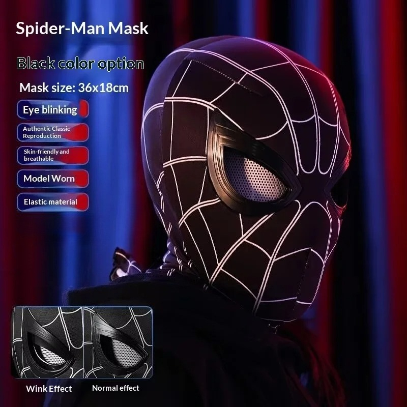 Masque Spider-Man avec yeux mo - Cosplay Prop Display avis et prix